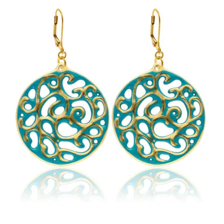 Cercei Aero GREEN Mint & Aur (40mm)