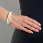 Bratara „BAROC” White&Gold din portelan fin