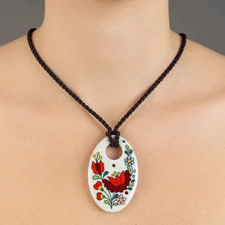 Colier Tradițional Kalocsa Poppy Bouquet