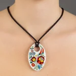 Colier Tradițional Kalocsai de Garnet Paprika