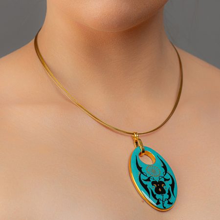 Pendantiv Infinity Menta verde (oval)
