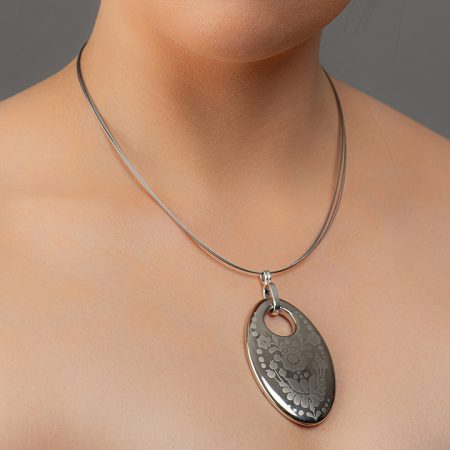 Pendantiv Simple Platină Traditional (oval)