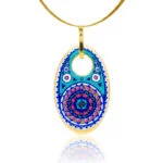 Colier Desert Pink-Blue Mandala