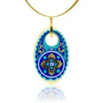 Colier Desert Gold Blue