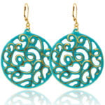 Cercei Aero GREEN Mint & Gold  (60mm)