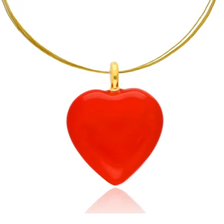 Colier Heart Red