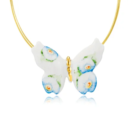 Colier Butterfly din portelan fin
