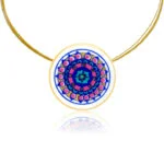 Colier Desert Gold Mandala rotund