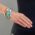 Bratara  Palóc Blue-GREEN  din portelan fin (lata)