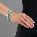 Bratara  Riga MINT GREEN ART NOUVEAU din porteln fin